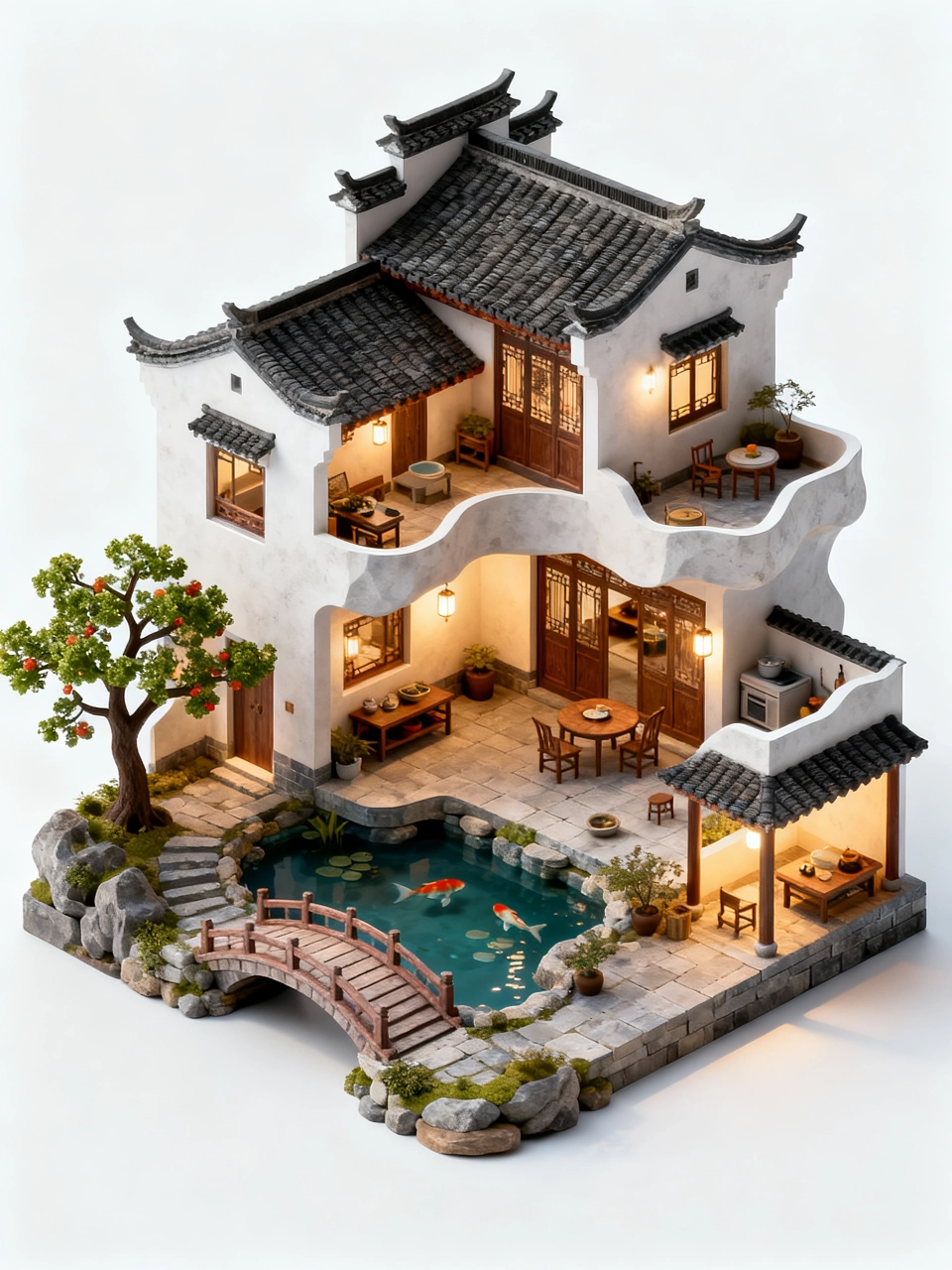 3D等距建筑场景图片模板