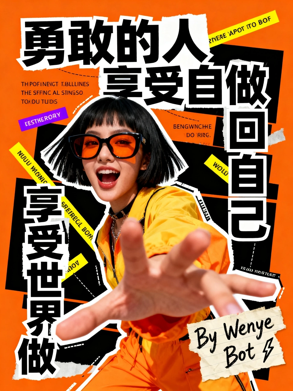 态度宣言文字海报图片模板