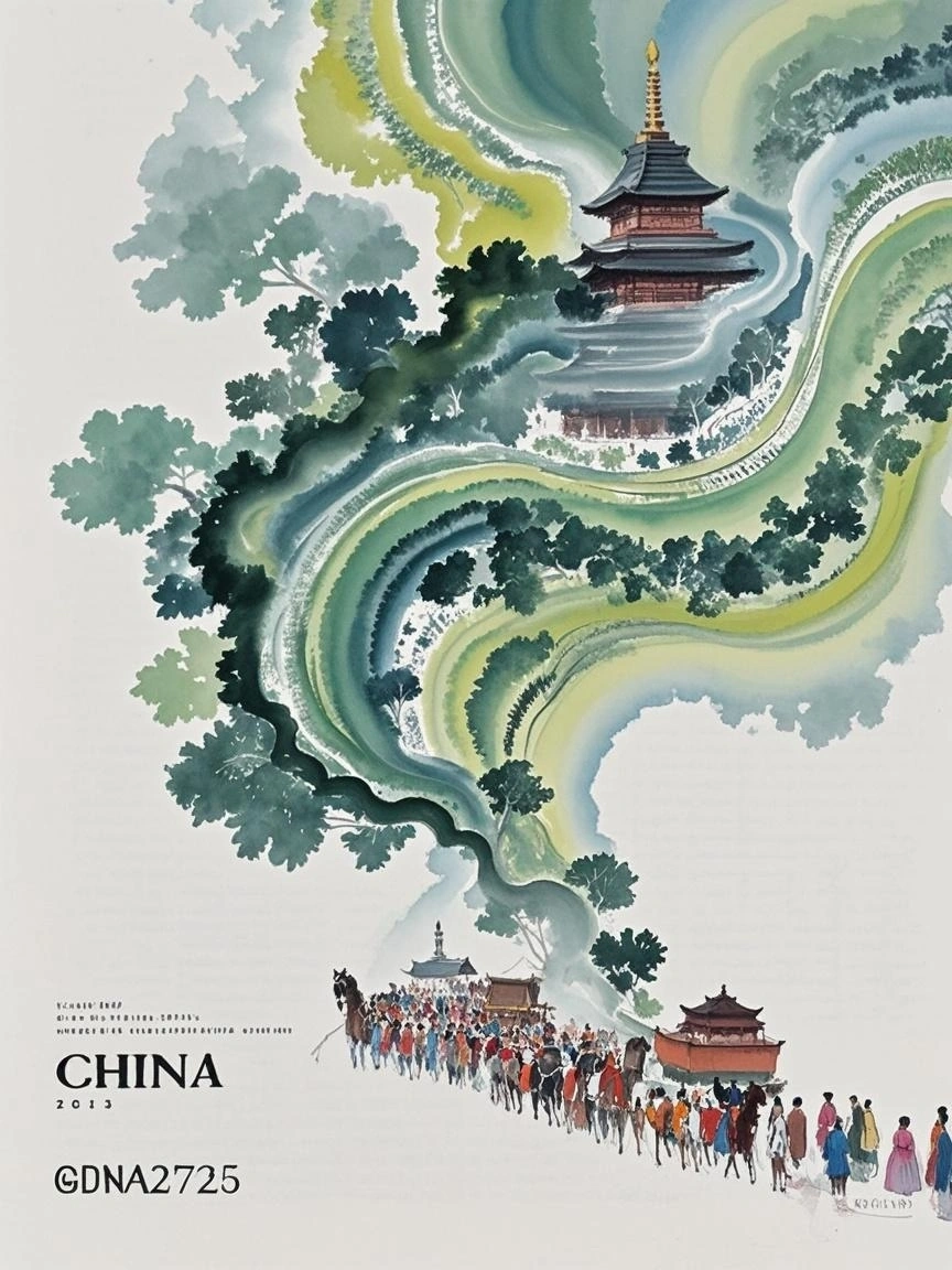 国潮水墨海报图片模板
