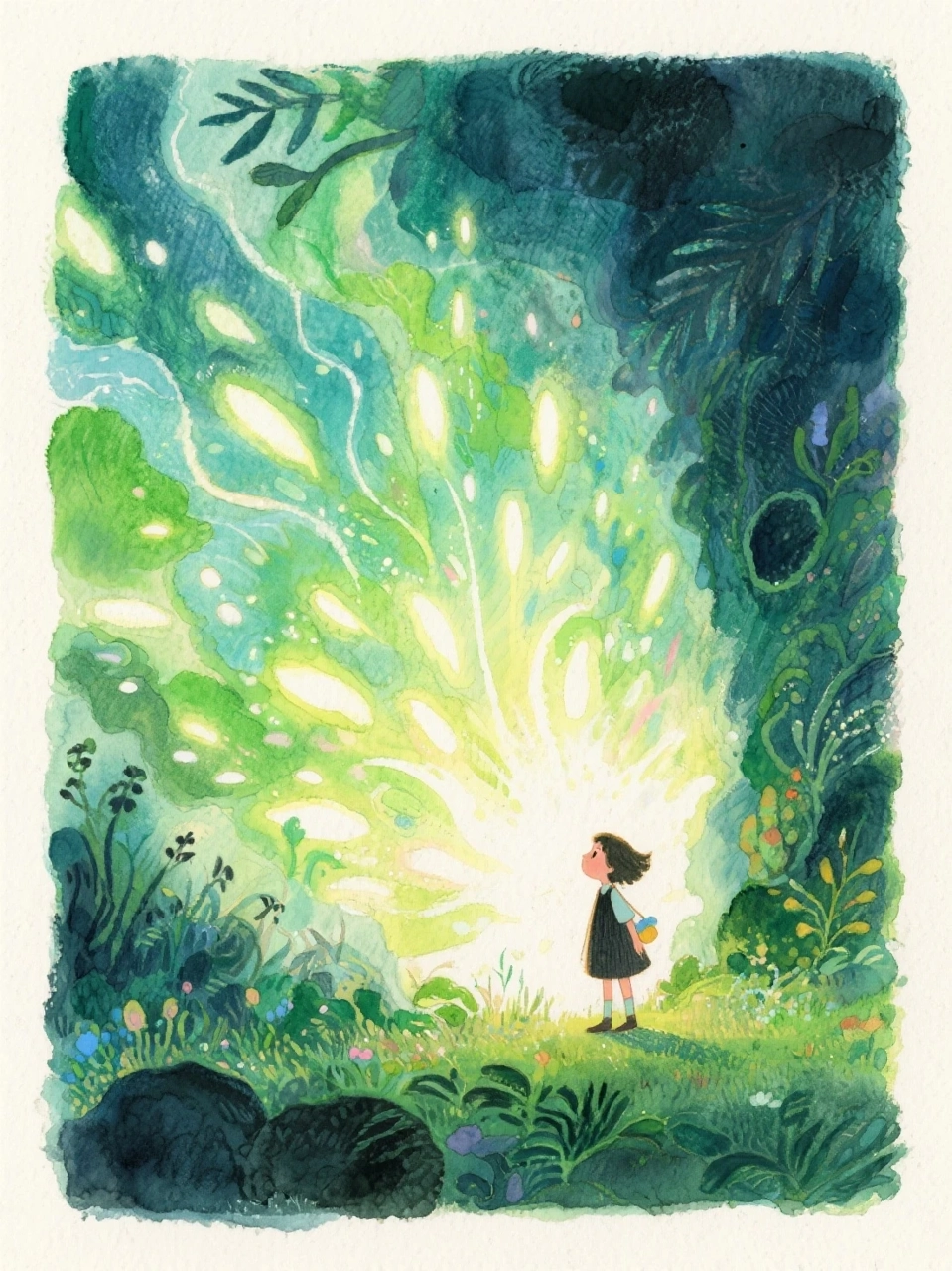水彩绘本插画图片模板