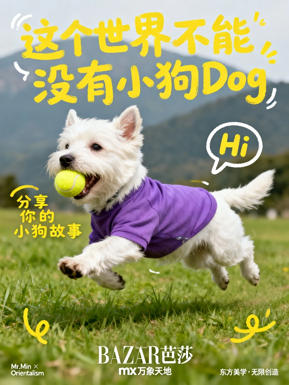 宠物故事图文海报图片模板