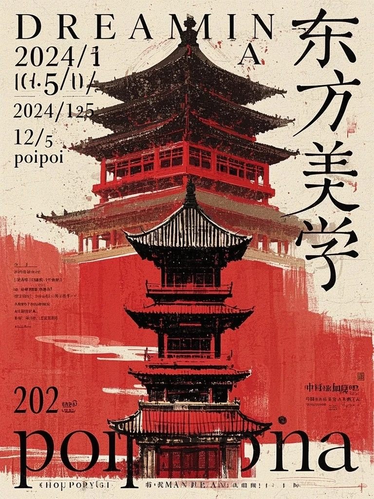 东方美学展览海报图片模板